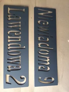 Číslo na dom - Názov ulice Názov doma Rôzne rozmery 300 × 100mm