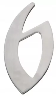 Domové číslo 6 nerezová oceľ 5 × 10 cm strieborná