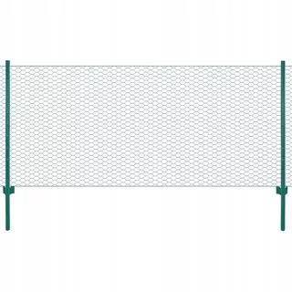 Plotová sieť s tyčami, oceľ, 25 × 0,75m, zelená