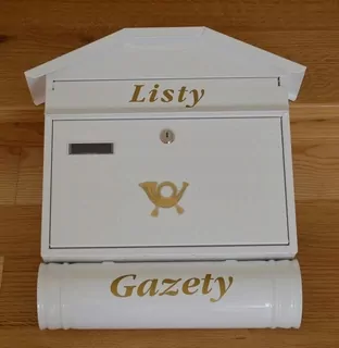 Poštová schránka - Prípadový list Post White. Veľká moderná farba