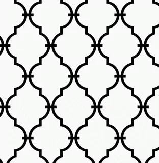 Peel and Stick Modern Trellis 503 cm black/white - tapety na stenu