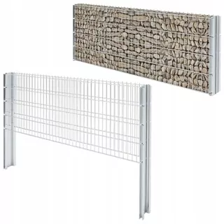 Vidaxl 2D Gabion plot, oceľ, 2,008 × 0,83