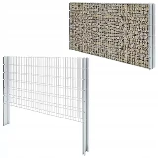 VidaXL 2D gabiónový plot, oceľový, 2,008 × 1,23 mm