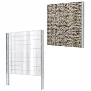 Vidaxl 2D Gabion plot, oceľ, 2,008 × 2.03