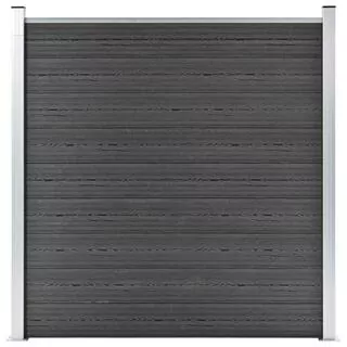 Vidaxl plotový panel, WPC, 180 × 186 cm, čierna
