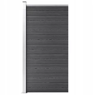 VidaXL WPC plotový panel 95 × 186 cm Čierny