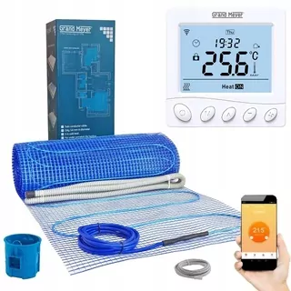 Vykurovacia podložka pod dlažbu - 180W/m² - SET 4m² + WiFi ovládač