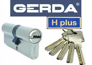 Vložka Gerda H Plus vo veľkosti 30/45 mm, certifikovaná, symetrický vŕtací kľúč.