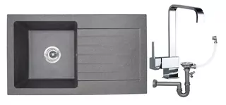 Žula drevík 1 komorárny s odpadu + baterie cubic chrom +