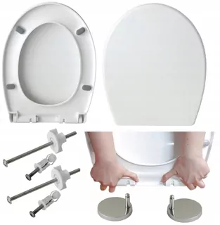 Estiva Oválne WC sedadlo, biely polypropylén