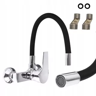 ČIERNA kuchynská batéria nástenná batéria do drezu – SINK Quality