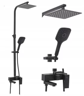 Exponovaný sprchový set Rea Fort Black Matt