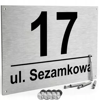 Domové číslo Printima 32 x 21 cm + kolíky univerzálne 6 x 30 mm 4 ks.